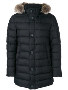 пуховик с меховой оторочкой  Herno