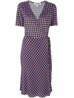 платье в клетку с V-образным вырезом  Dvf Diane Von Furstenberg