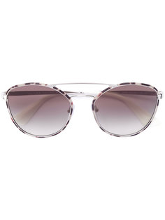 округлые солнцезащитные очки-авиаторы Prada Eyewear