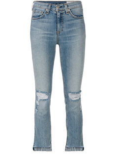 рваные укороченные джинсы Rag & Bone /Jean