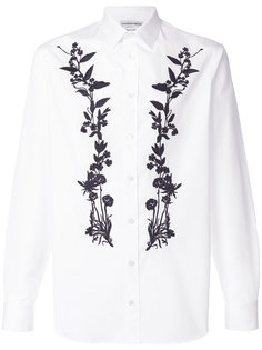 рубашка с цветочной вышивкой Alexander McQueen