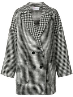 бушлат с узором гусиная лапка Red Valentino