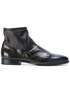 ботильоны из комбинированной кожи Santoni