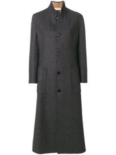 длинное однобортное пальто Marni