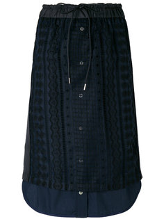 кружевная юбка с многослойным эффектом Sacai