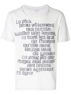 футболка с надписями Saint Laurent