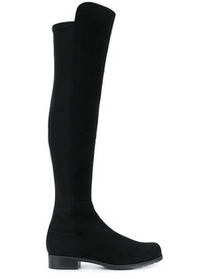 сапоги до колена с панельным дизайном Stuart Weitzman