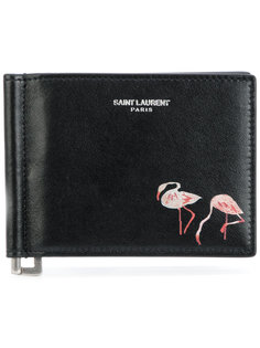 кошелек с фламинго Saint Laurent