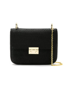 structured straw clutch Serpui