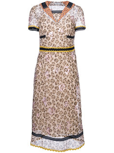 платье длины миди с леопардовым рисунком Coach