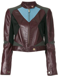 байкерская куртка с контрастными панелями Versace