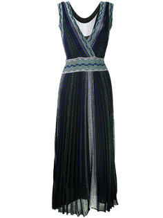 плиссированное платье с отделкой металлик Missoni