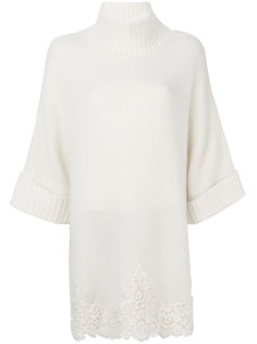 платье с кружевной оторочкой Ermanno Scervino