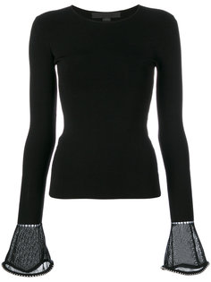 топ с расклешенными манжетами Alexander Wang