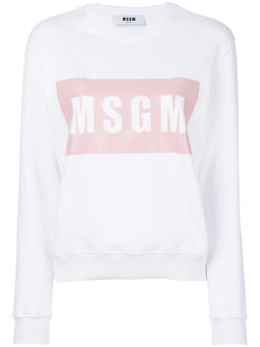 толстовка с принтом-логотипом MSGM