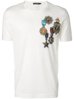 футболка с принтом в виде медалей Dolce & Gabbana