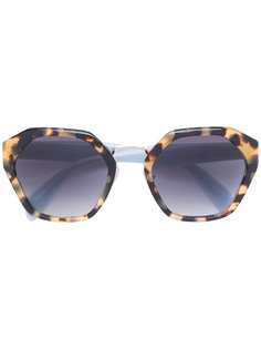 солнцезащитные очки с черепаховым эффектом Prada Eyewear