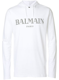 толстовка с капюшоном и логотипом Balmain