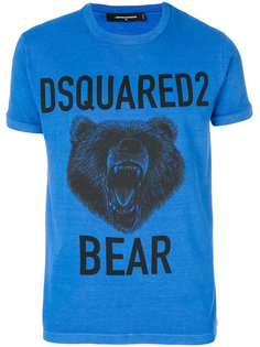 футболка с принтом в виде медведя Dsquared2
