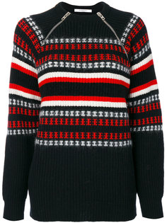 свитер с молниями на воротнике Givenchy