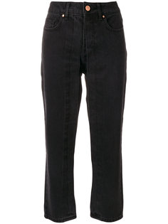 укороченные джинсы с прошитыми складками Aalto