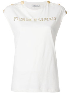 футболка с принтом логотипа Pierre Balmain
