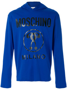 толстовка с капюшоном и виниловым логотипом Moschino