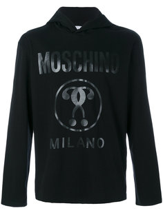 толстовка с капюшоном с виниловым логотипом Moschino