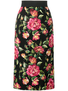 юбка-карандаш с цветочным принтом  Dolce & Gabbana