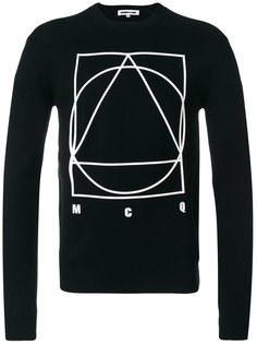 свитер с геометрическим рисунком McQ Alexander McQueen