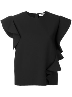 асимметричный топ с воланами MSGM