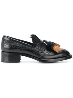 лоферы с меховой отделкой Prada