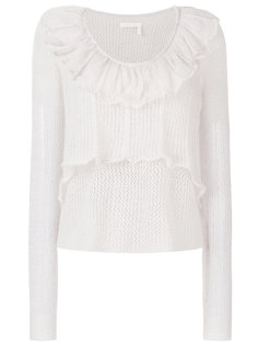 трикотажный свитер с оборками  See By Chloé