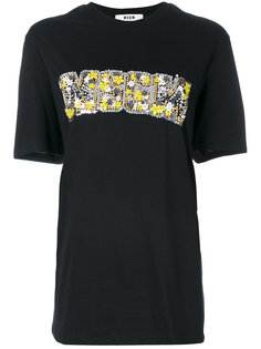 футболка с логотипом  MSGM