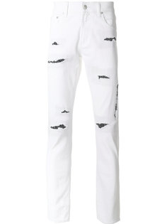 прямые джинсы с эффектом потертости Alexander McQueen