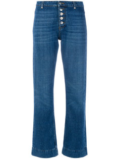 расклешенные джинсы с пуговичной отделкой Alexa Chung