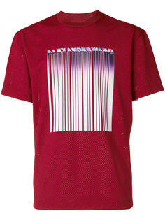 сетчатая футболка со штрих кодом Alexander Wang