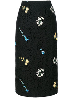 кружевная юбка с цветочной вышивкой  Nº21