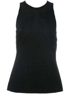 топ из крепа с атласными вставками Versace