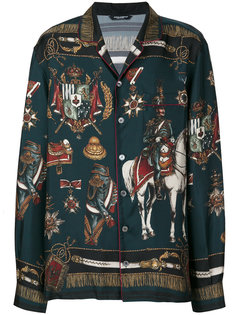 рубашка с принтом в стиле милитари Dolce & Gabbana