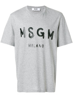 футболка с принтом логотипа MSGM