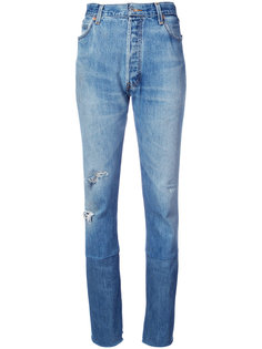 узкие джинсы с завышенной талией Re/Done