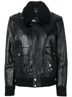 куртка с воротником из овчины Saint Laurent
