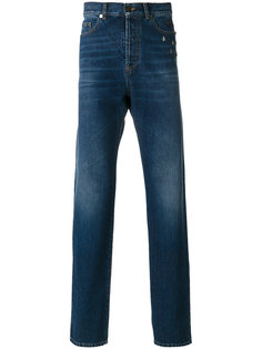 прямые джинсы с заклепками в виде звезд Saint Laurent