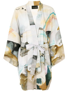 жакет-кимоно с акварельным рисунком Stine Goya