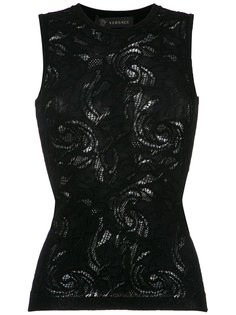 топ с узором Барокко Versace