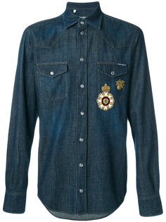 джинсовая рубашка с аппликацией Dolce & Gabbana