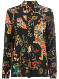 полосатая блузка с цветочным принтом Etro