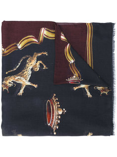 шарф с принтом диких кошек Dolce & Gabbana