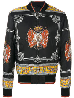 куртка-бомбер  с принтом royal  Dolce & Gabbana